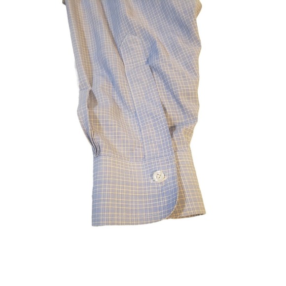 Brooks Brothers Mens Traditional Fit Button Front Shirt 16- 34 Blue Yellow Plaid - Picture 7 of 16